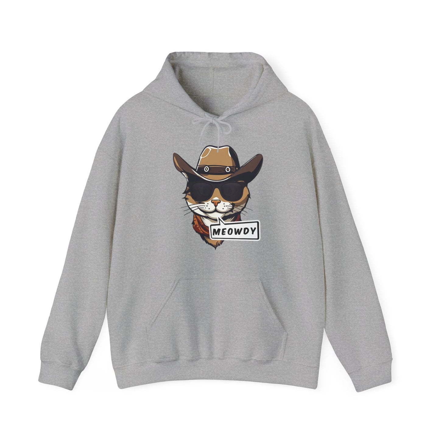 Adult Cowboy Meowdy Hooded Sweatshirt