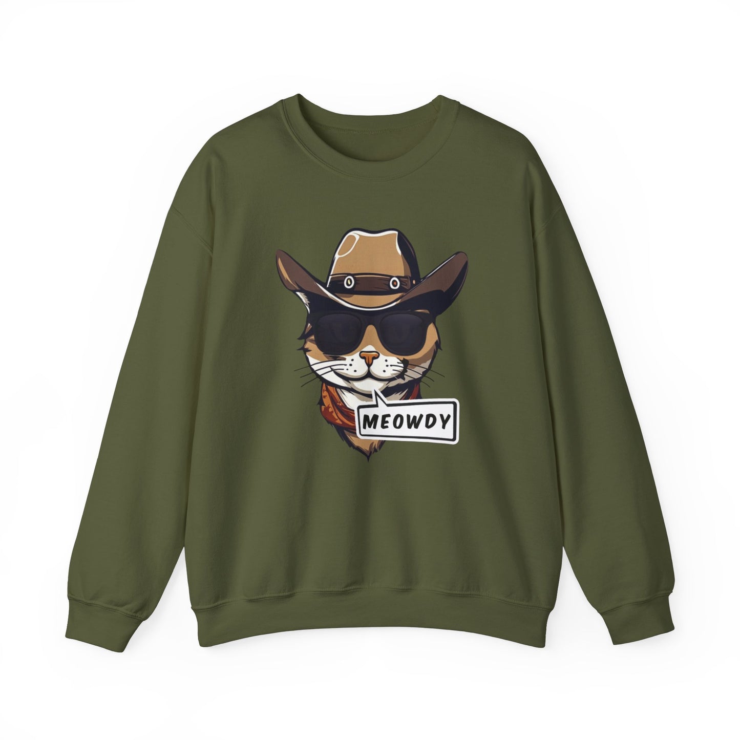 Adult Crewneck Cowboy Meowdy Sweatshirt