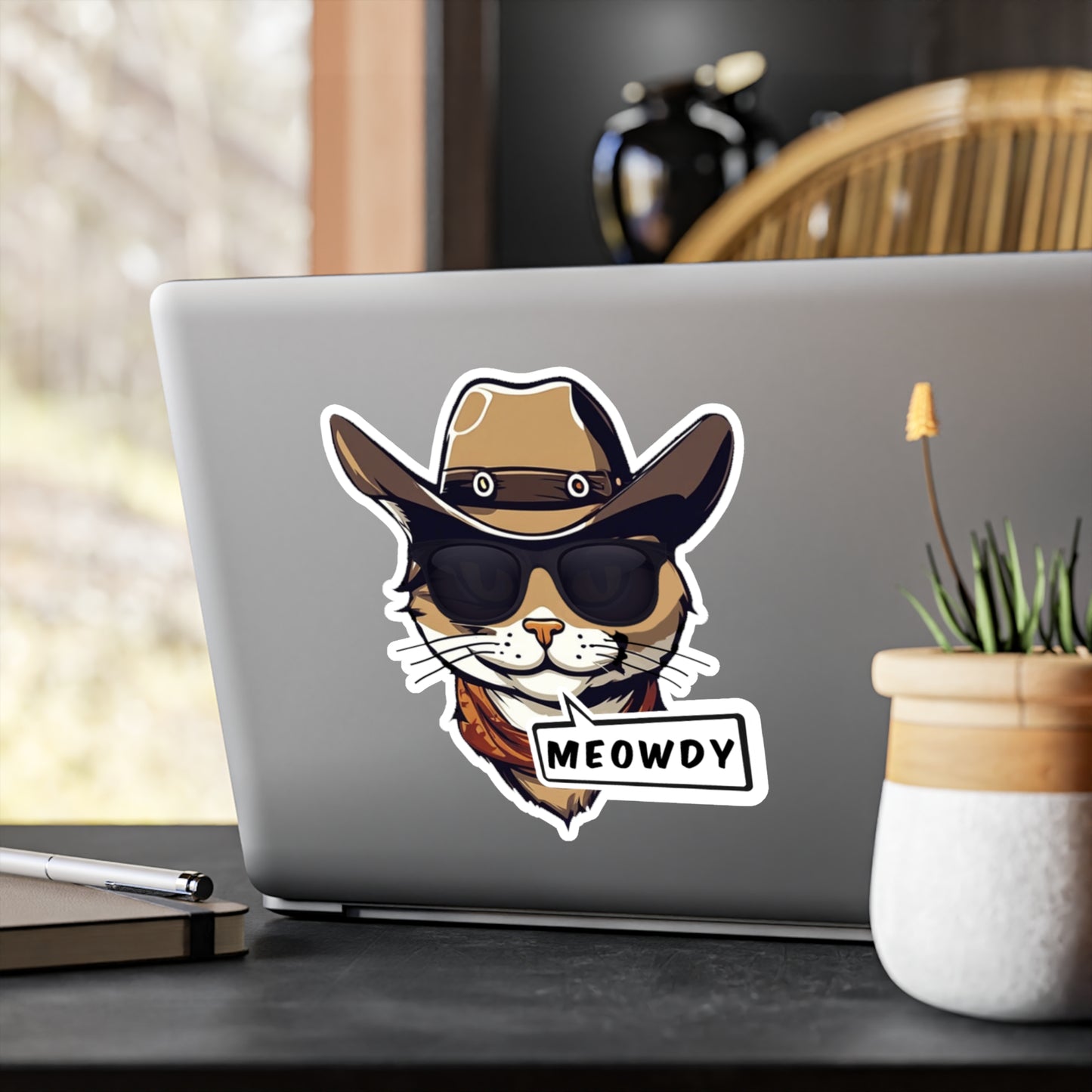 Cowboy Meowdy Vinyl Stickers