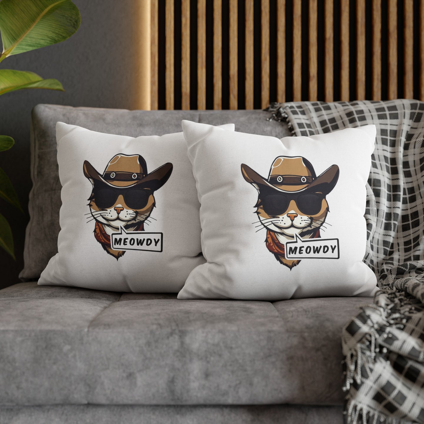 Cowboy Meowdy Square Pillowcase