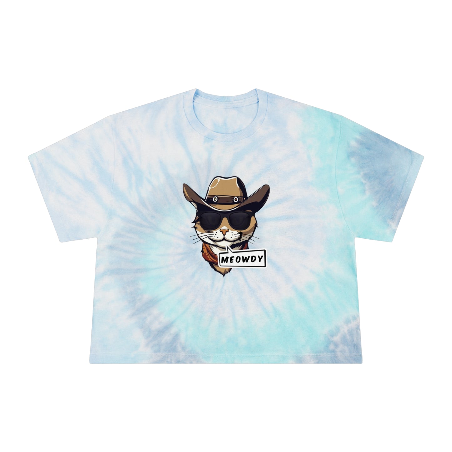 Cowboy Meowdy Tie-Dye Crop Tee