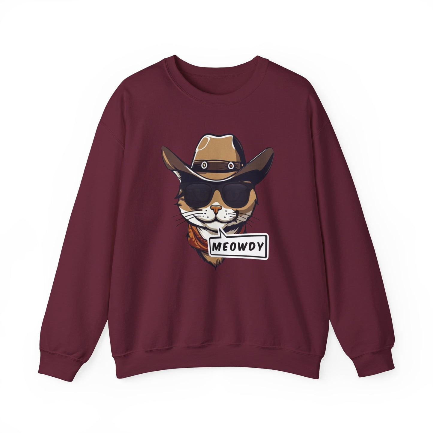 Adult Crewneck Cowboy Meowdy Sweatshirt