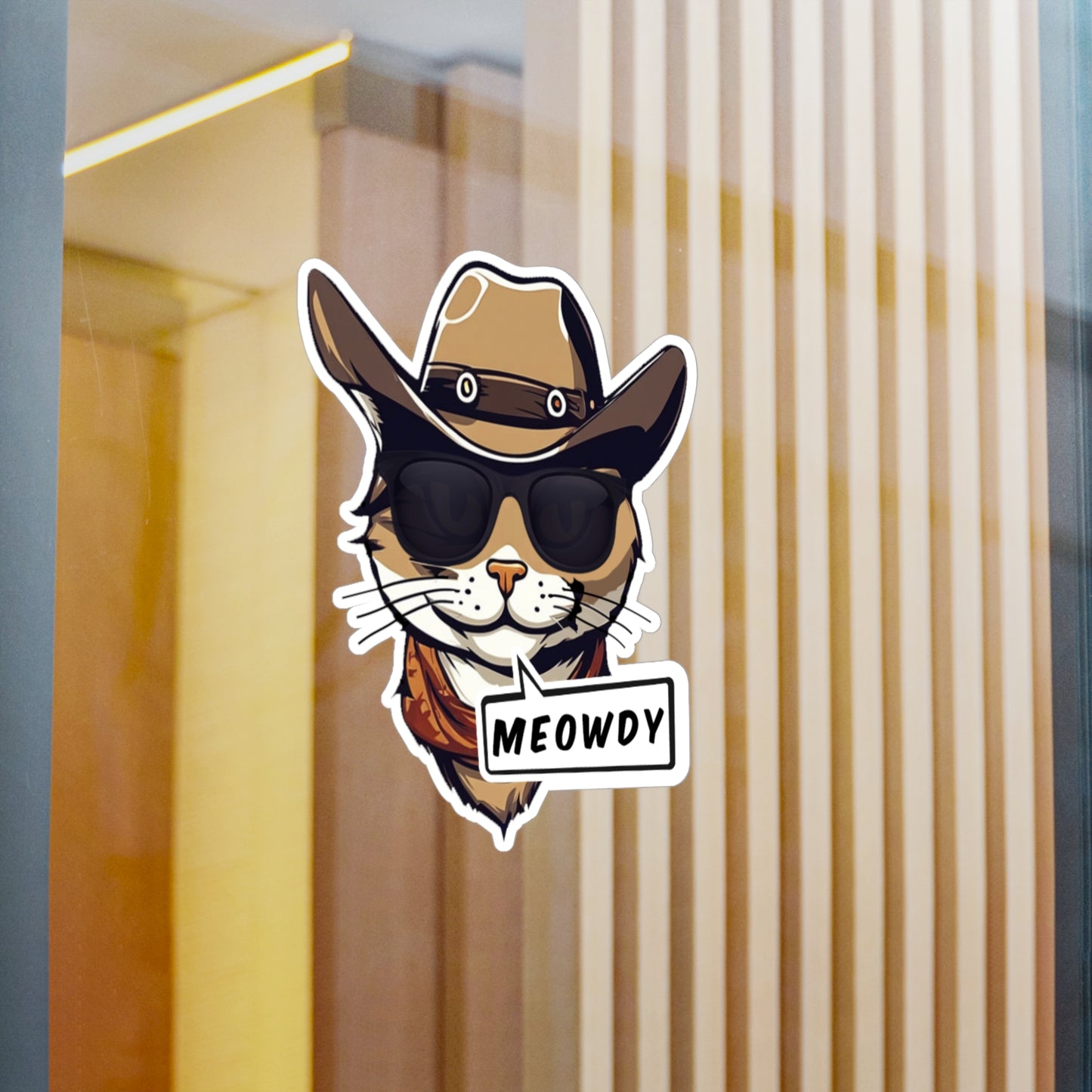 Cowboy Meowdy Vinyl Stickers