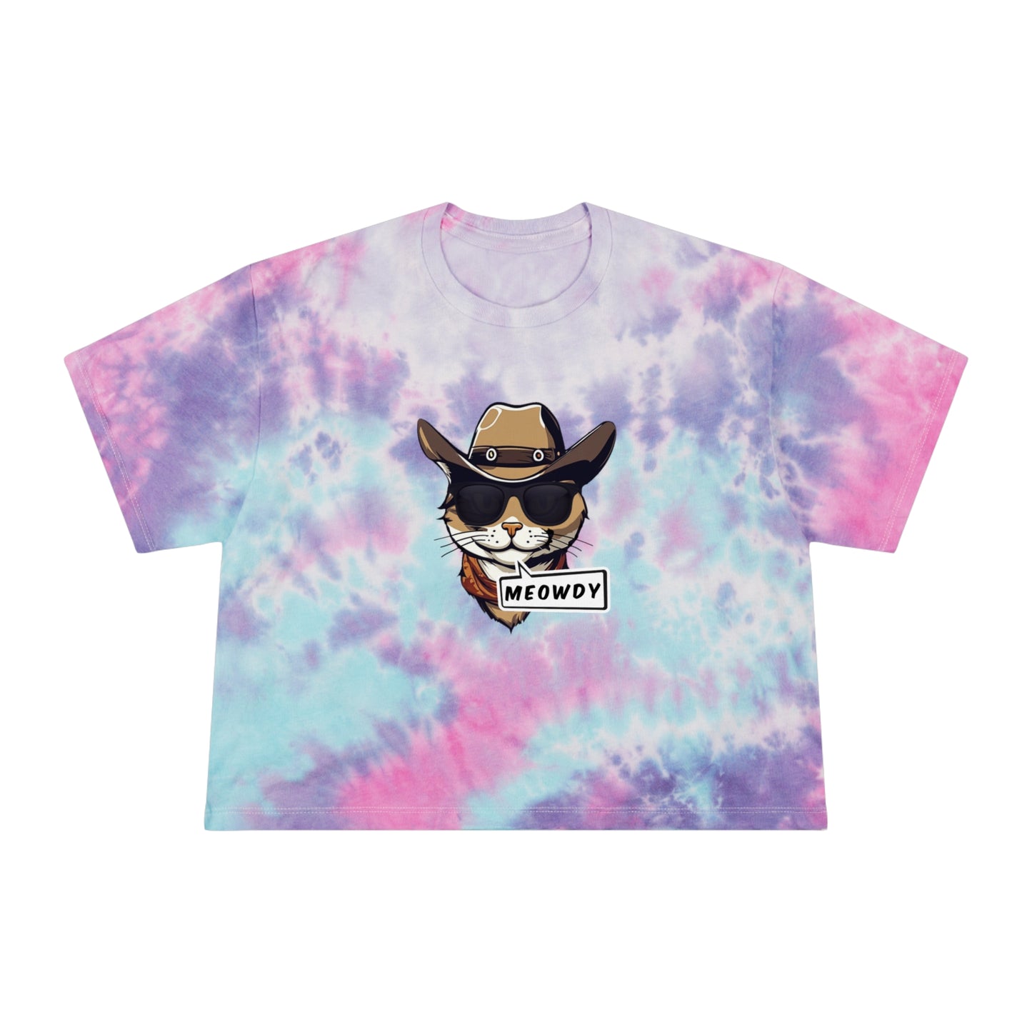 Cowboy Meowdy Tie-Dye Crop Tee