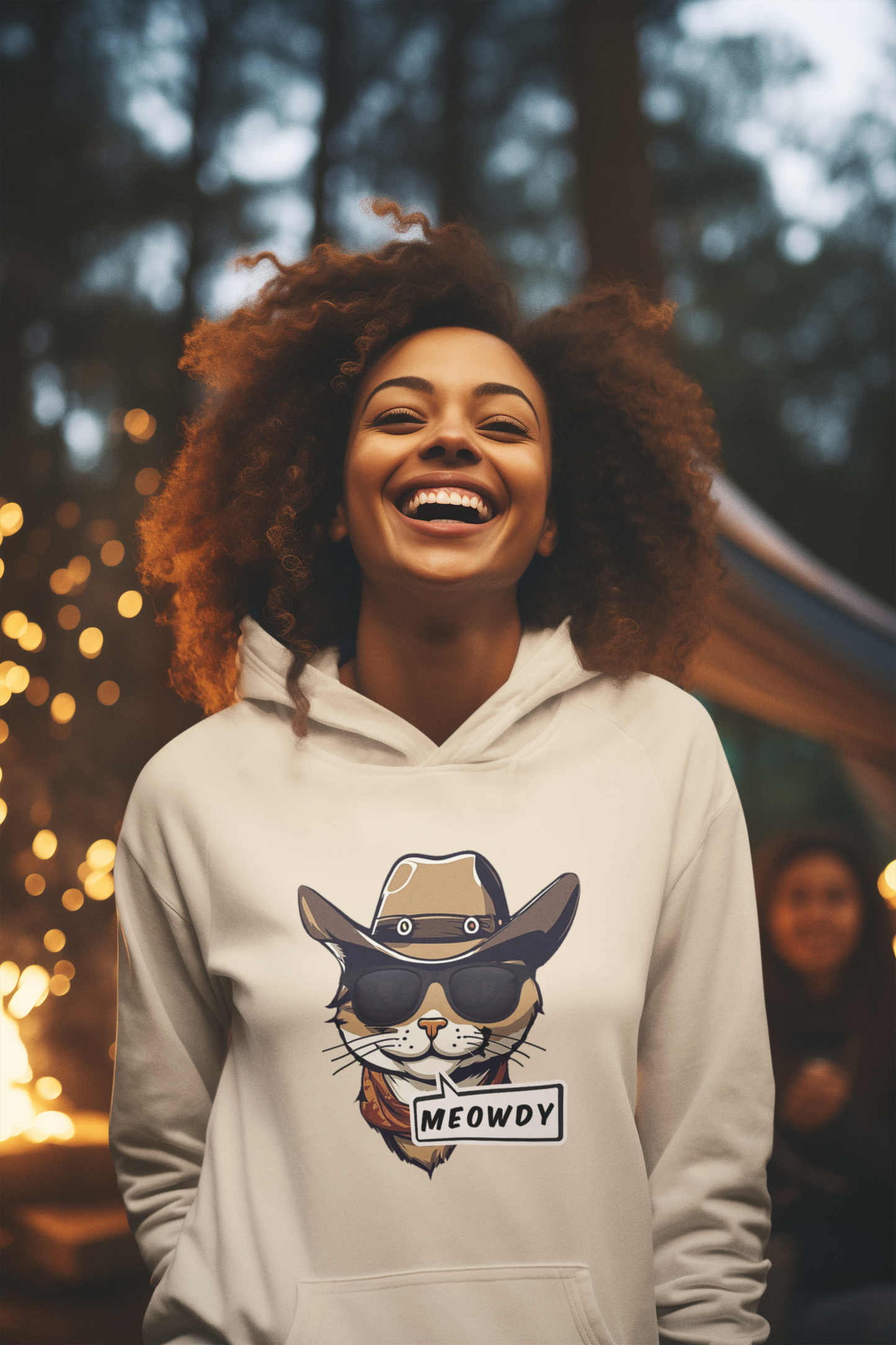 Adult Cowboy Meowdy Hooded Sweatshirt