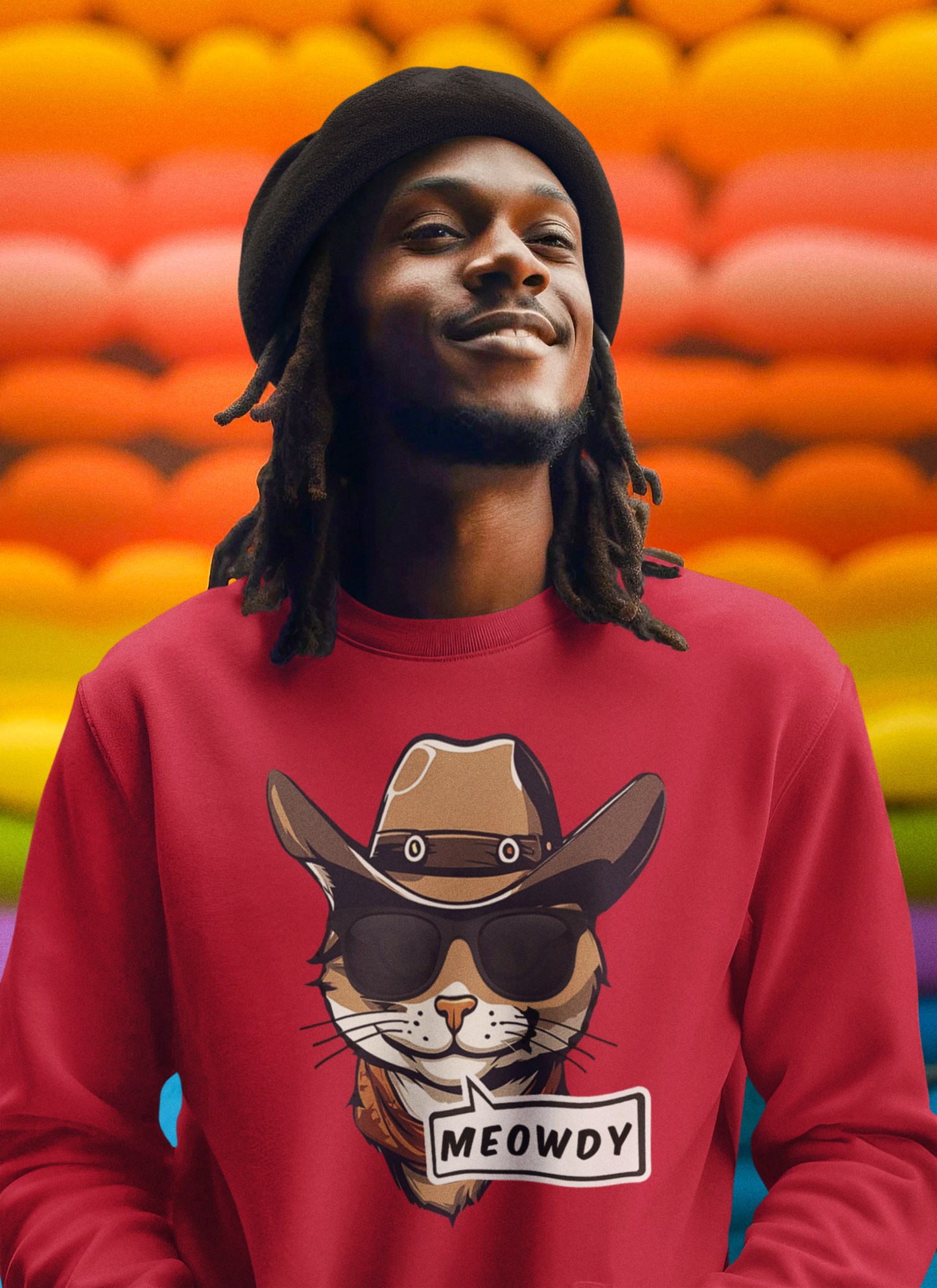 Adult Crewneck Cowboy Meowdy Sweatshirt