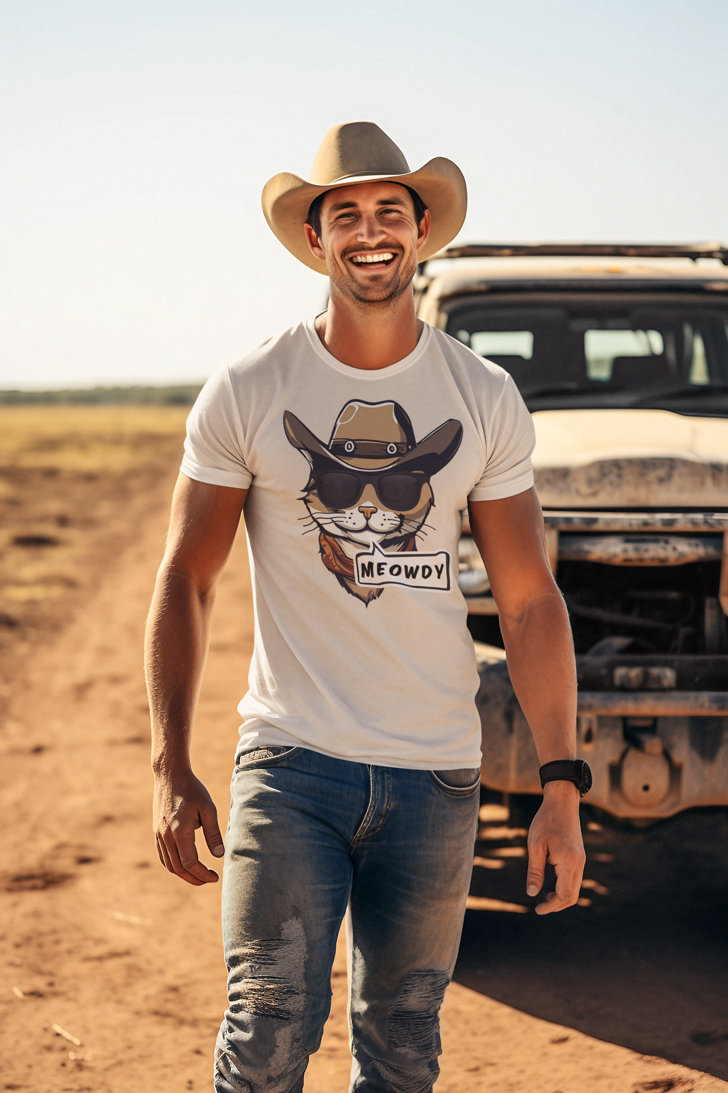 Cowboy Meowdy Tee (Adult)