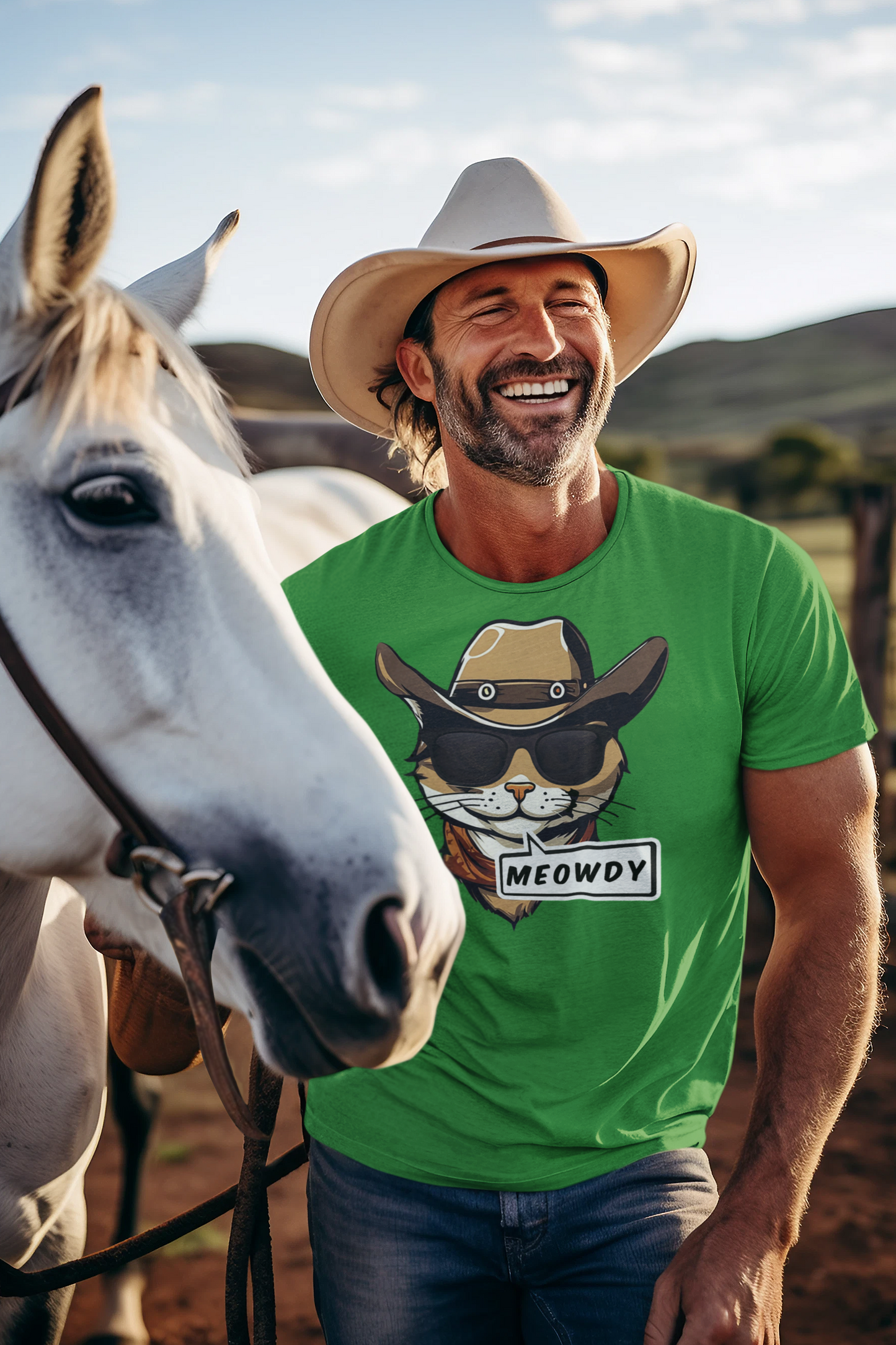 Cowboy Meowdy Tee (Adult)